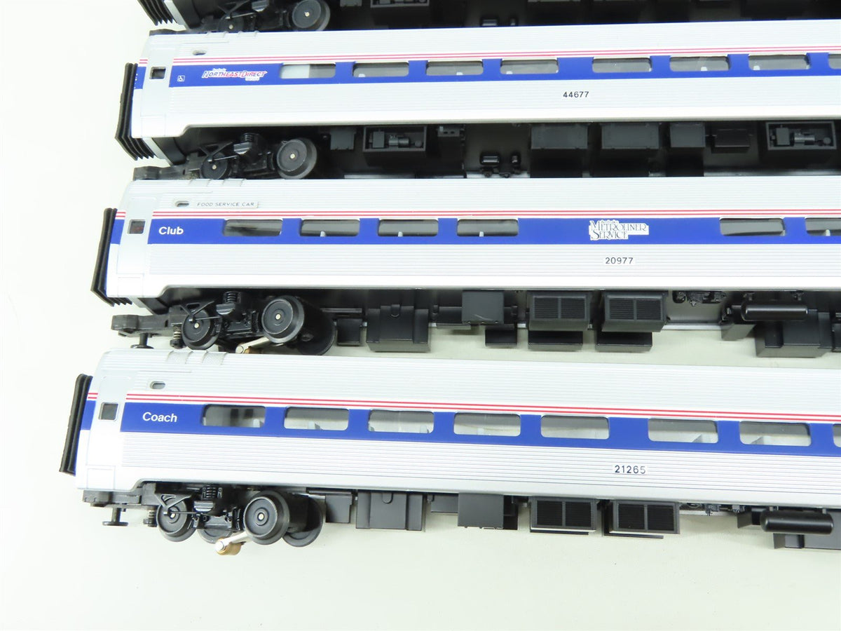 O 3-Rail MTH 20-6531 AMTK Amtrak Amfleet Northeast Direct Passenger 4-Car Set