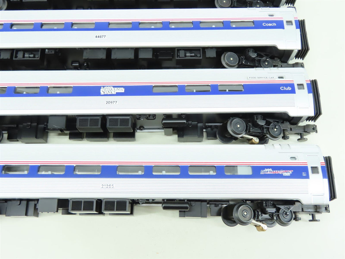 O 3-Rail MTH 20-6531 AMTK Amtrak Amfleet Northeast Direct Passenger 4-Car Set