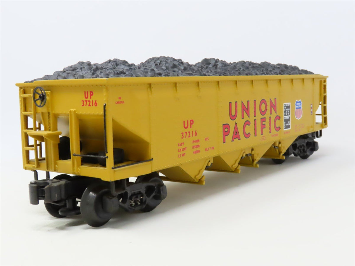 O Gauge 3-Rail K-Line K623-2112 UP Union Pacific 4-Bay Hopper #37216 w/Load