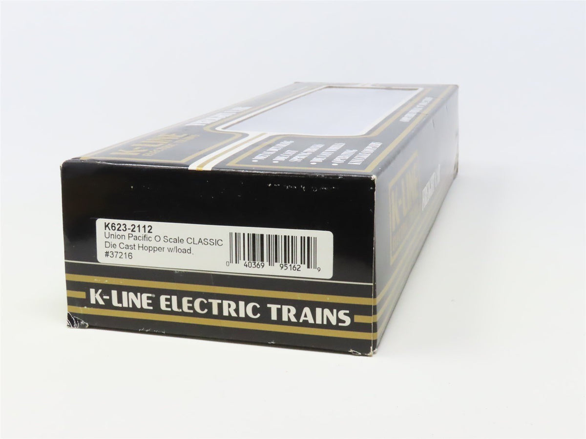 O Gauge 3-Rail K-Line K623-2112 UP Union Pacific 4-Bay Hopper #37216 w/Load