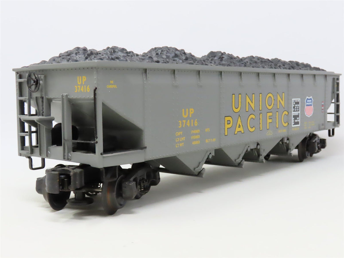 O Gauge 3-Rail K-Line K623-2114 UP Union Pacific 4-Bay Hopper #37416 w/Load