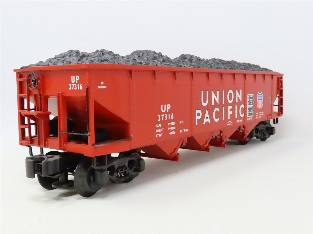 O Gauge 3-Rail K-Line K623-2113 UP Union Pacific 4-Bay Hopper #37316 w/Load