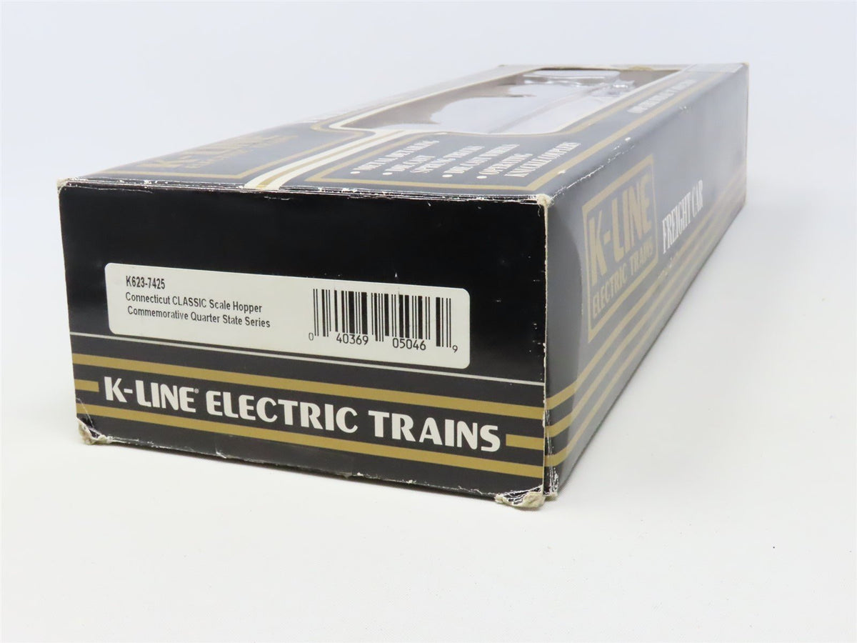 O Gauge 3-Rail K-Line K623-7425 State Quarter Series 4-Bay Hopper - Connecticut