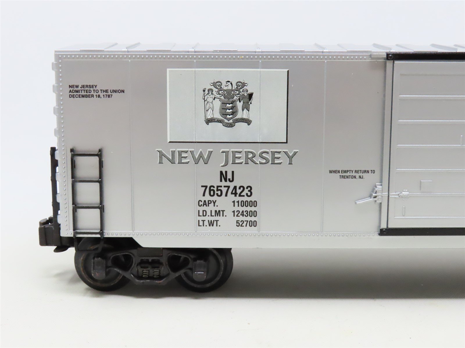 O Gauge 3-Rail K-Line K623-7423 State Quarter Series Box Car Bank - New Jersey