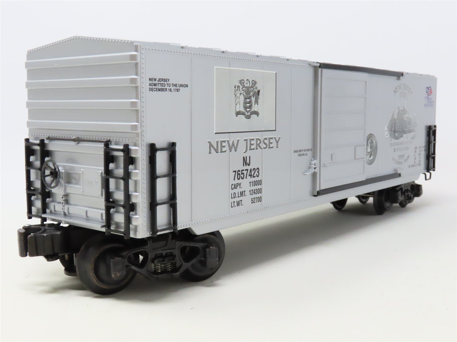 O Gauge 3-Rail K-Line K623-7423 State Quarter Series Box Car Bank - New Jersey