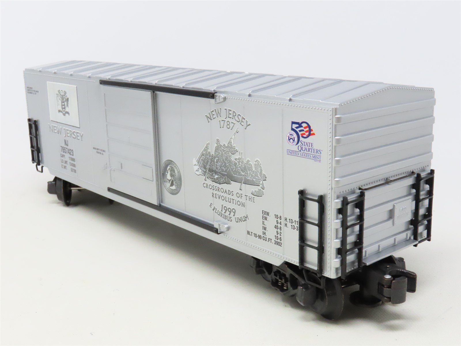 O Gauge 3-Rail K-Line K623-7423 State Quarter Series Box Car Bank - New Jersey