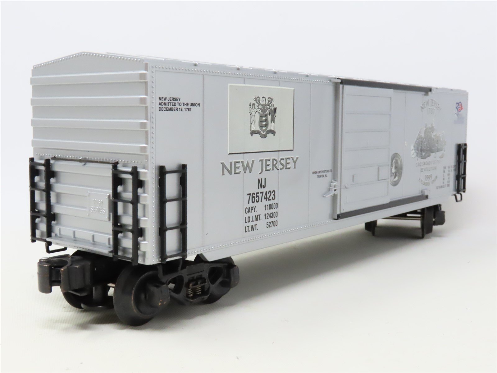 O Gauge 3-Rail K-Line K623-7423 State Quarter Series Box Car Bank - New Jersey