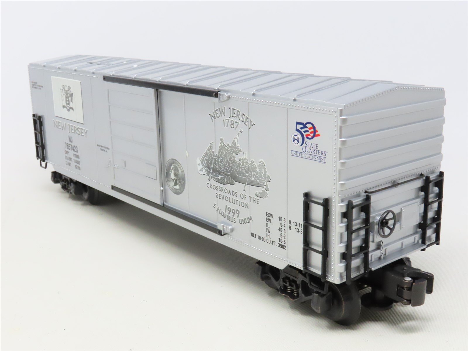 O Gauge 3-Rail K-Line K623-7423 State Quarter Series Box Car Bank - New Jersey
