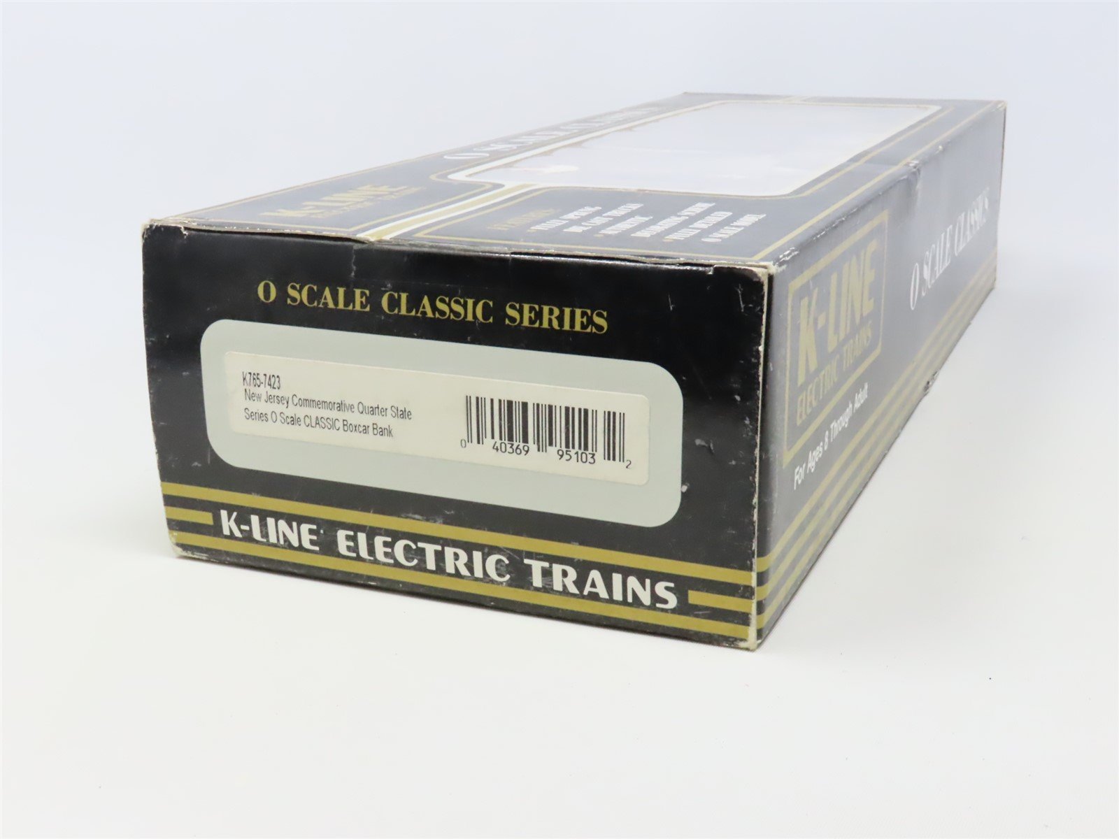 O Gauge 3-Rail K-Line K623-7423 State Quarter Series Box Car Bank - New Jersey