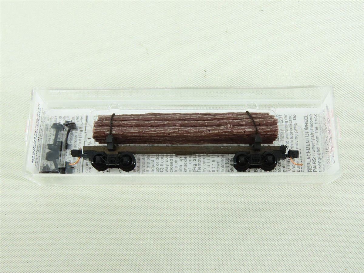 N Scale Micro-Trains MTL 113020 40&#39; Skeleton Log Car With Log Load #2
