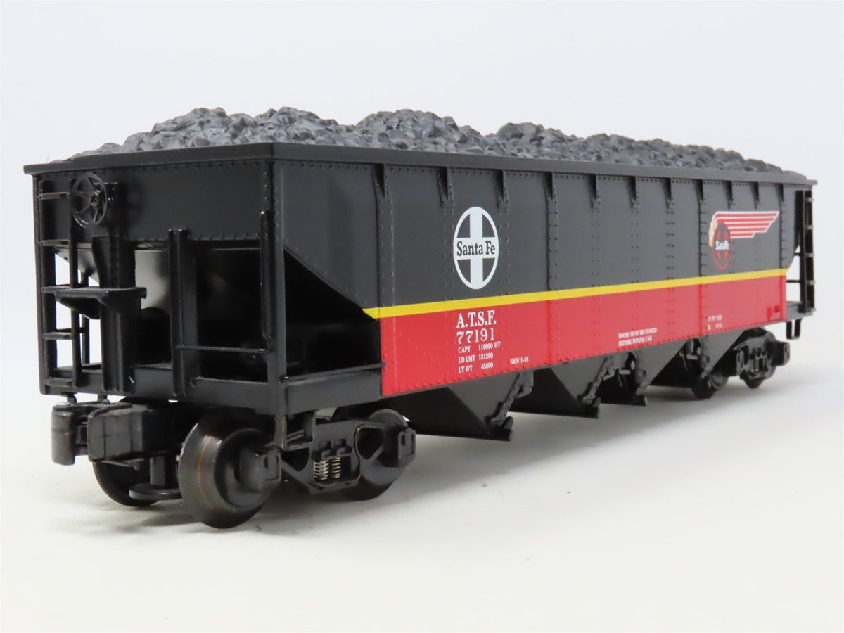 O Gauge 3-Rail K-Line K623-1053 ATSF Santa Fe 4-Bay Hopper #77191 w/Load