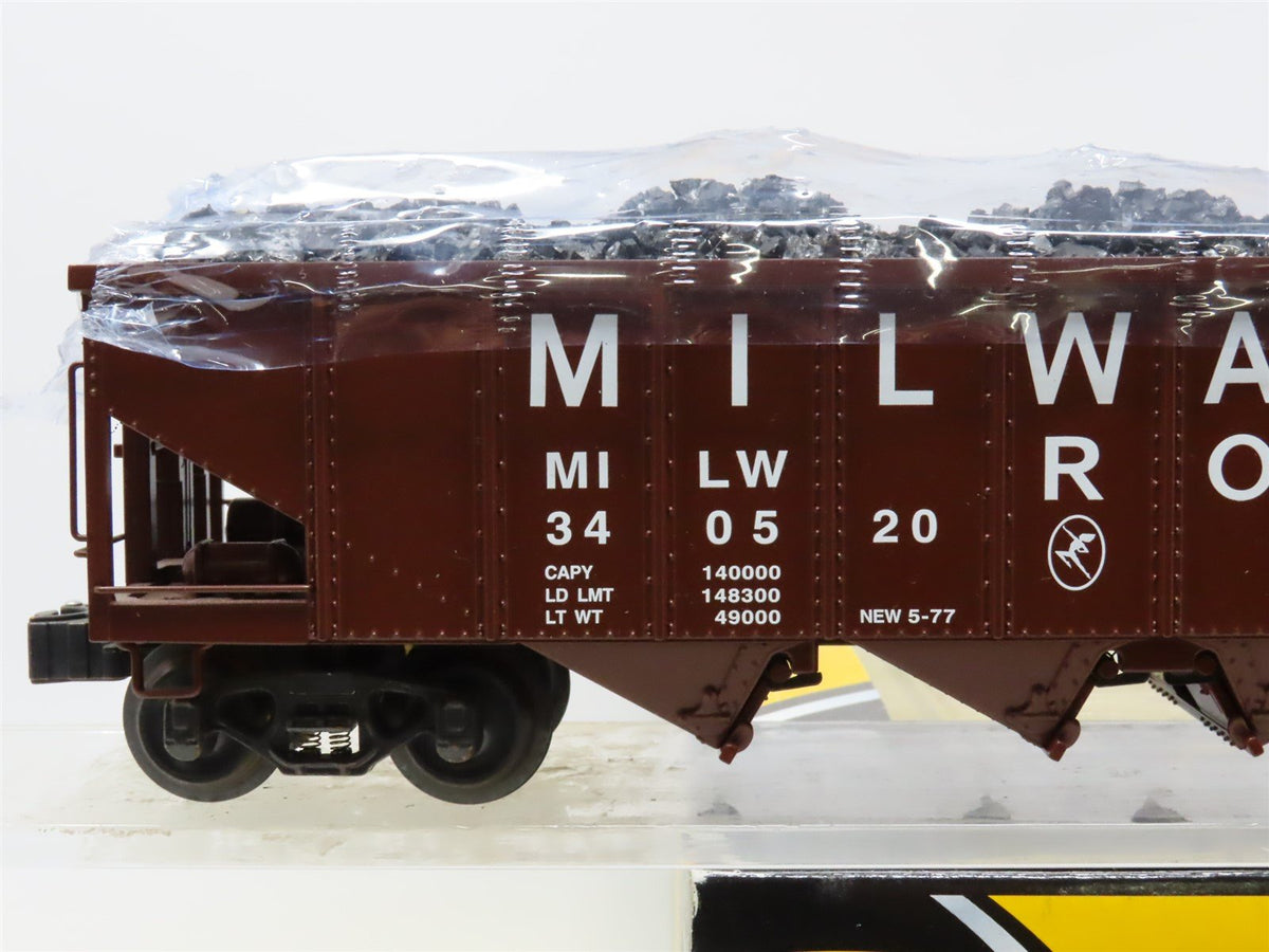 O Gauge 3-Rail K-Line K626-1371 MILW Milwaukee 4-Bay Hopper #340520 w/Coal Load