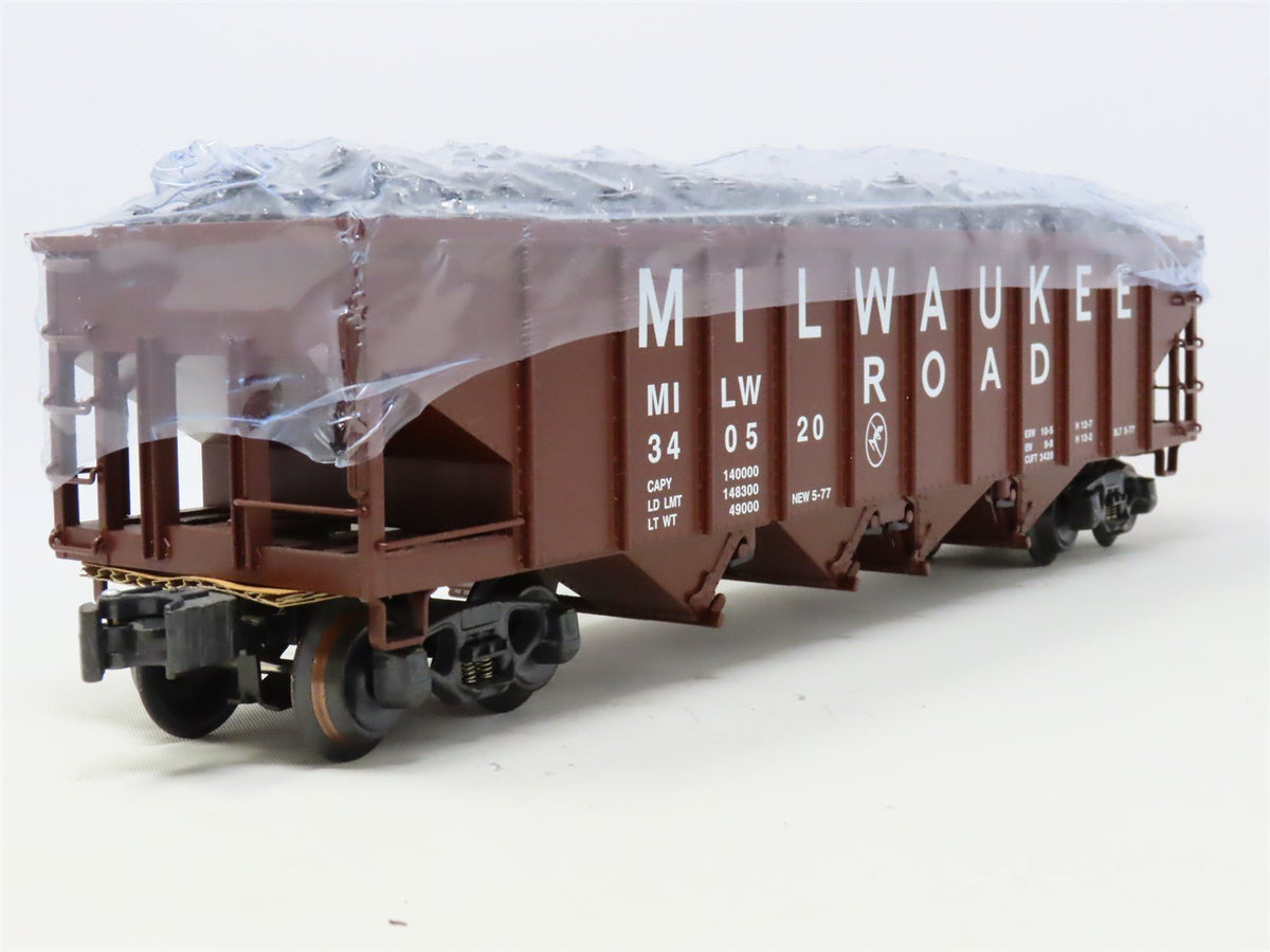 O Gauge 3-Rail K-Line K626-1371 MILW Milwaukee 4-Bay Hopper #340520 w/Coal Load