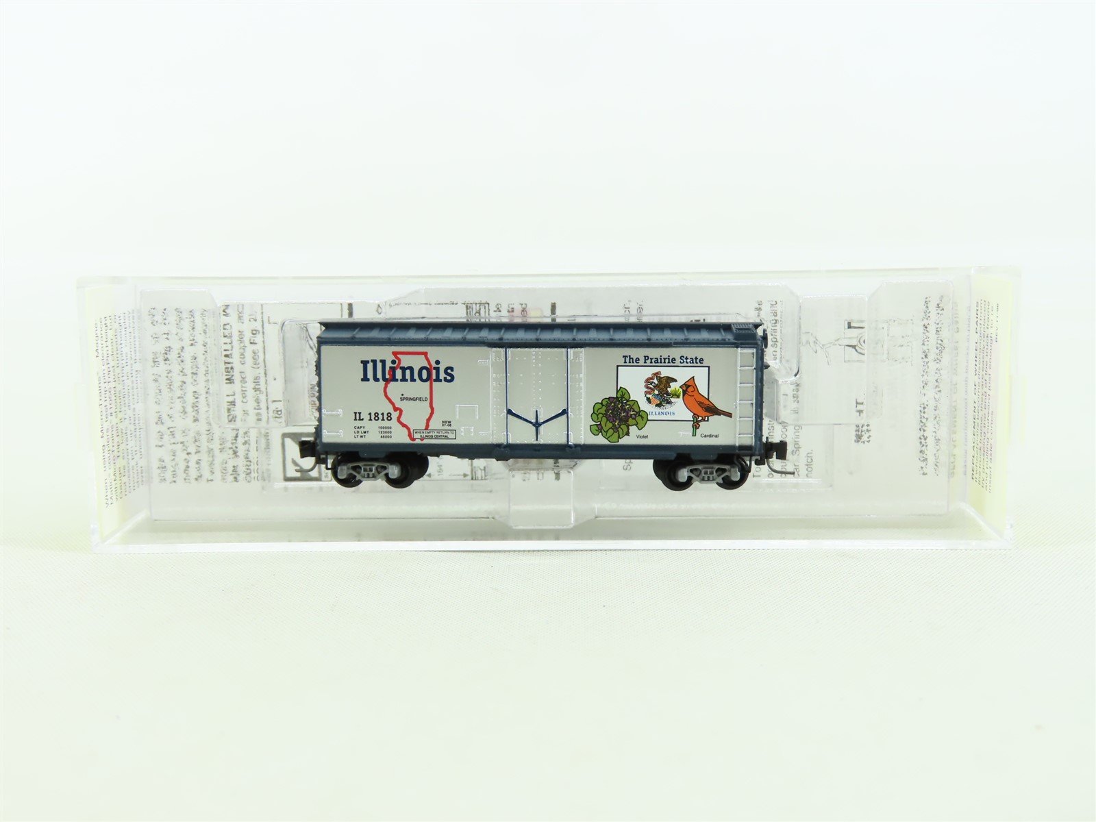 Z Scale Micro-Trains MTL 50200501 IL Illinois "Prairie State" 40' Box Car #1818