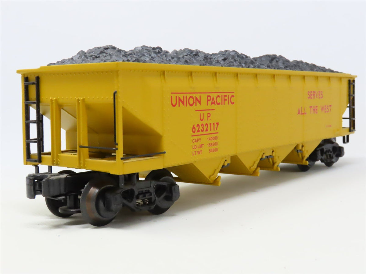 O Gauge 3-Rail K-Line K623-2117 UP Union Pacific 4-Bay Hopper #622117 w/Load