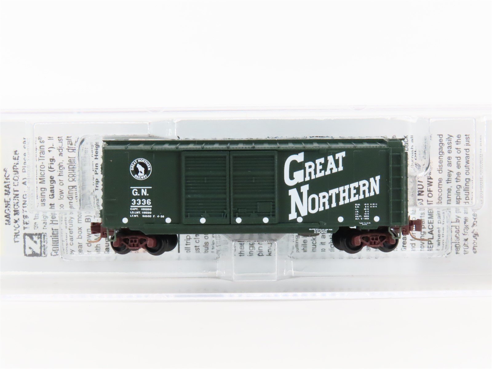 Z Scale Micro-Trains MTL 50100260 GN Great Northern "Goat" 40' Box Car #3336