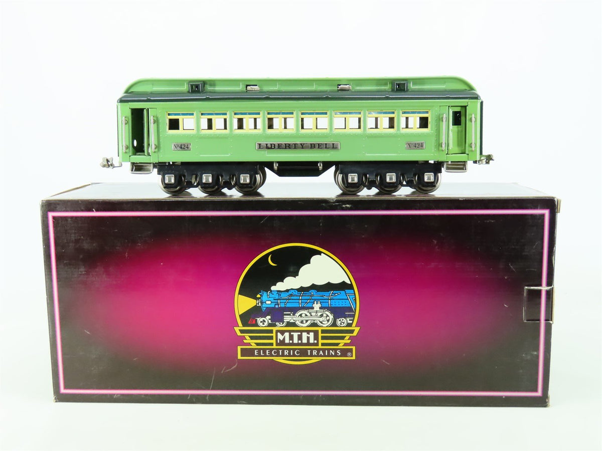 Standard Gauge MTH 10-5062A Green Tinplate Passenger Car &quot;Liberty Bell&quot;