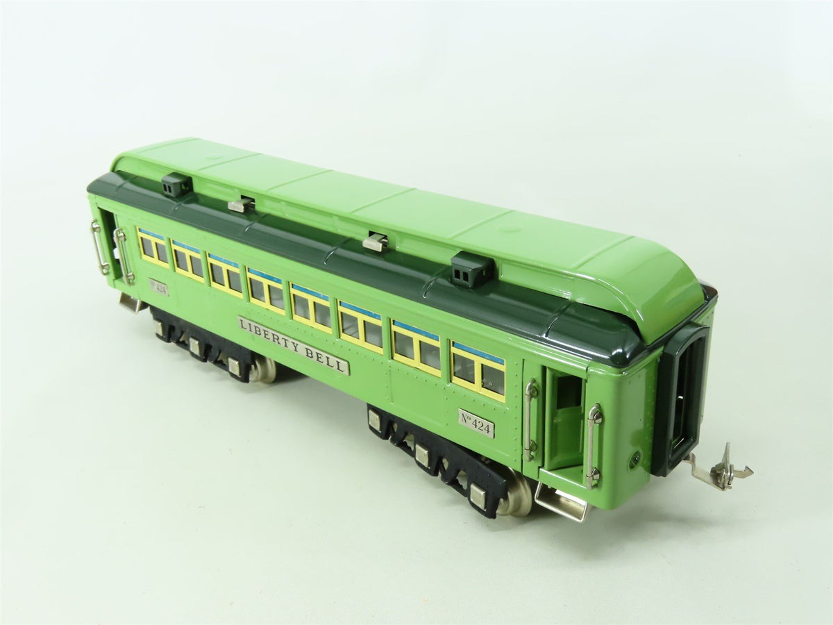 Standard Gauge MTH 10-5062A Green Tinplate Passenger Car &quot;Liberty Bell&quot;