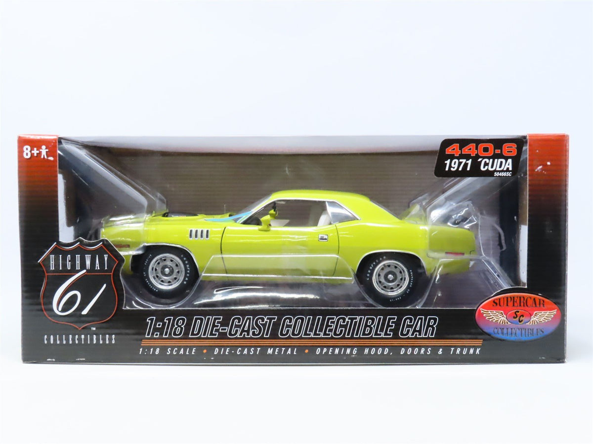 1:18 Scale Highway 61 Supercar Collectibles Die-Cast 50466SC 1971 Plymouth &#39;Cuda