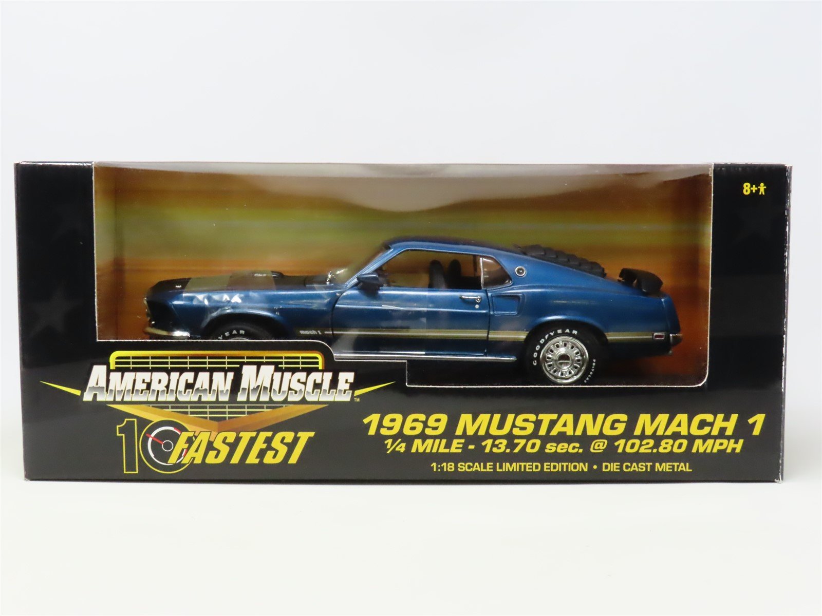 1:18 Scale Ertl American Muscle 10 Fastest Die-Cast 32752 1969 Mustang Mach 1