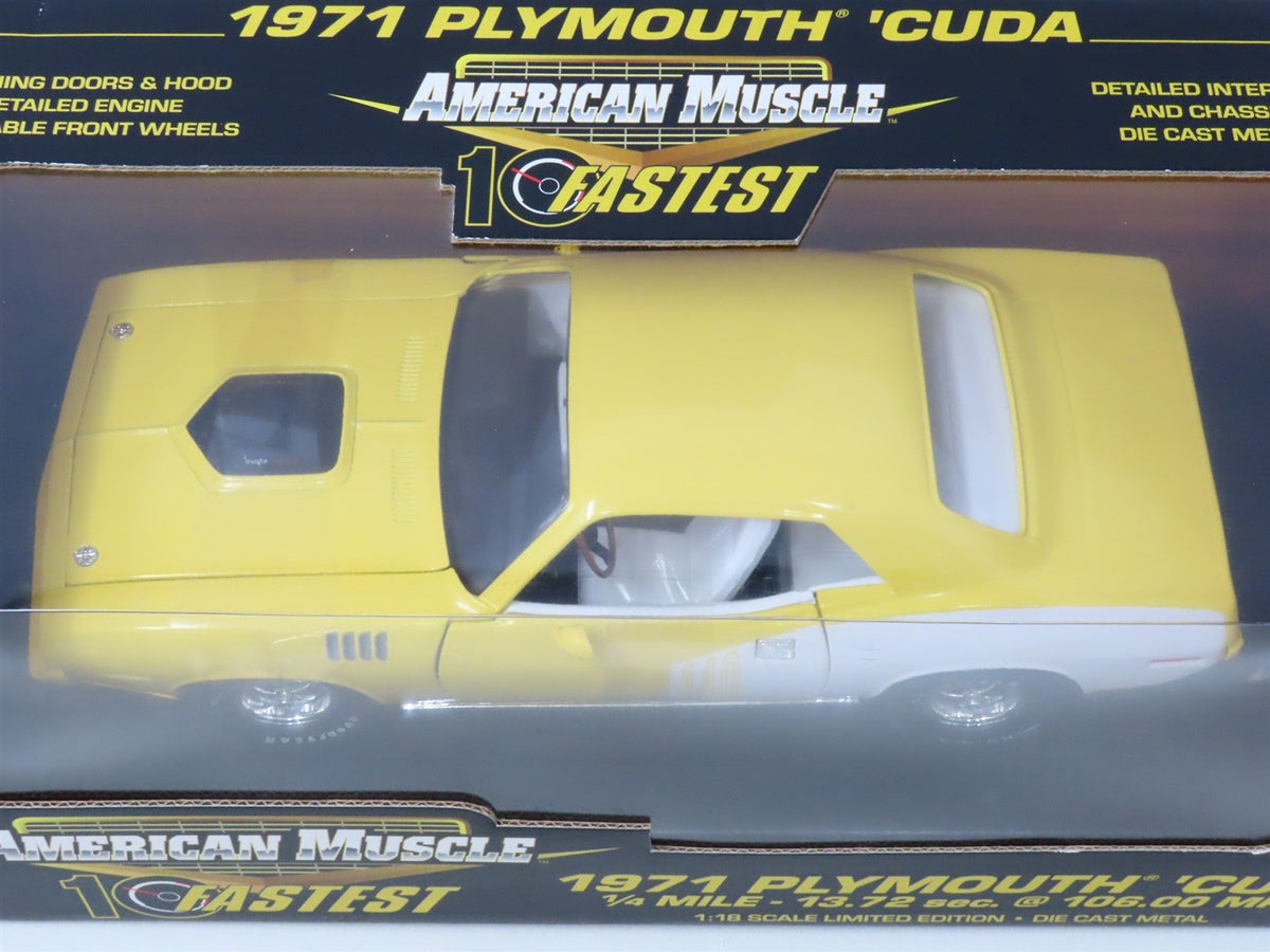 1:18 Scale Ertl American Muscle 10 Fastest Die-Cast 32751 1971 Plymouth &#39;Cuda