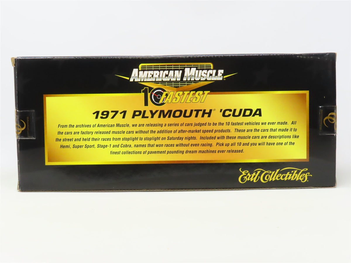 1:18 Scale Ertl American Muscle 10 Fastest Die-Cast 32751 1971 Plymouth &#39;Cuda