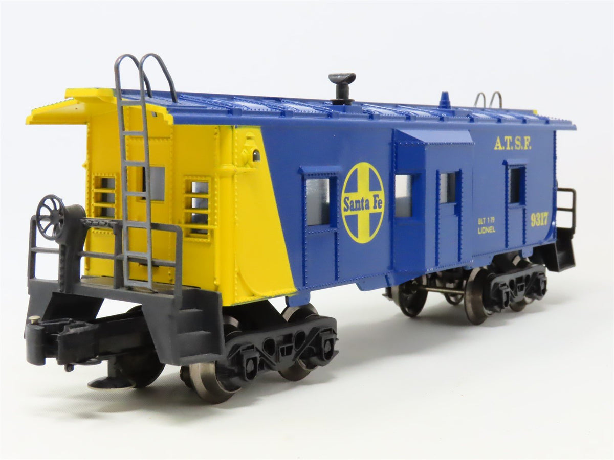 O/O27 Gauge 3-Rail Lionel #6-9317 ATSF Santa Fe Illuminated Bay Window Caboose