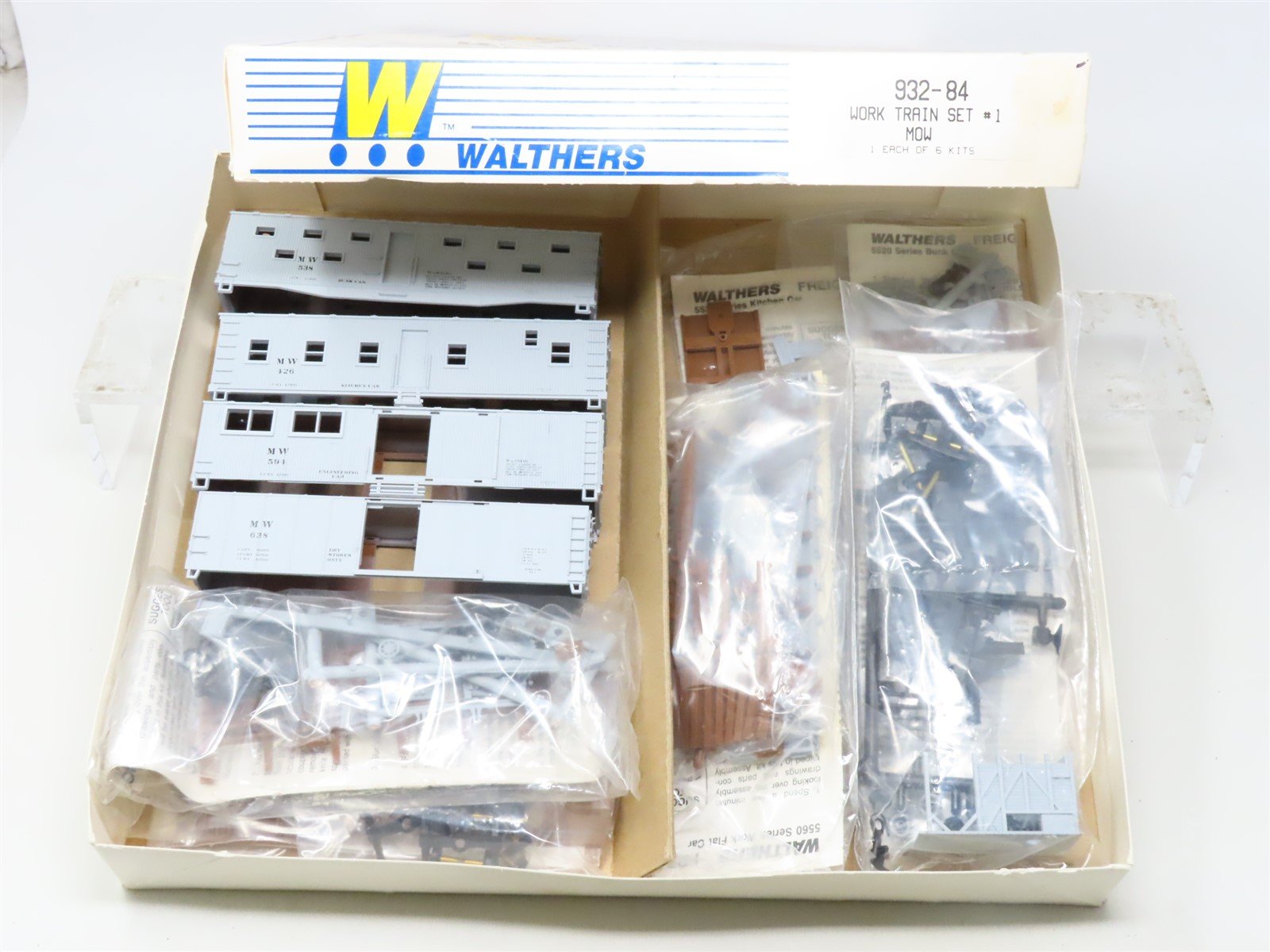 HO Scale Walthers 932-84 Work Train Set #1 6-Car Kit