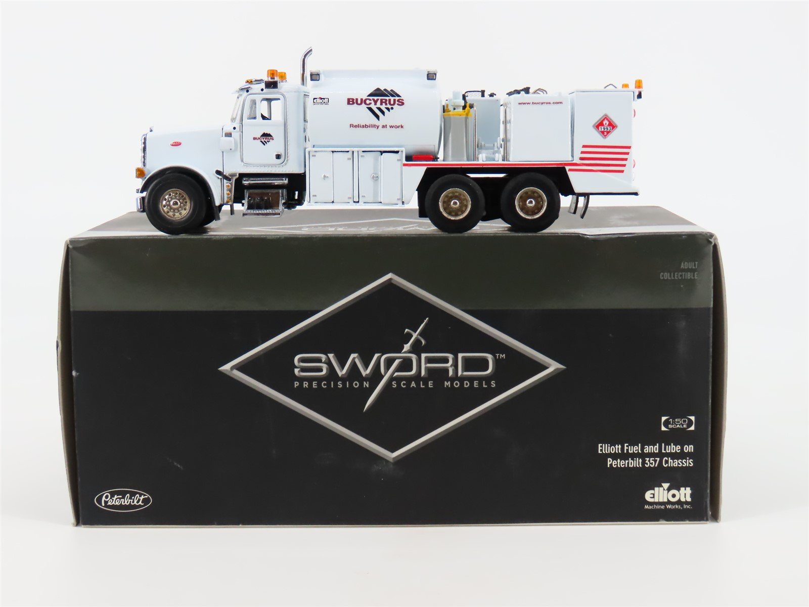 1:50 Scale Sword Die-Cast SW2041-W Peterbilt 357 Fuel & Lube Truck "Bucyrus"