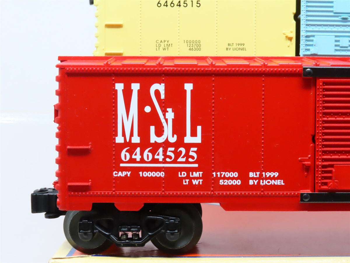 O Gauge 3-Rail Lionel 6464 Series VIII #6-29267 NYC, MKT, M&amp;StL Box Cars 3-Pack