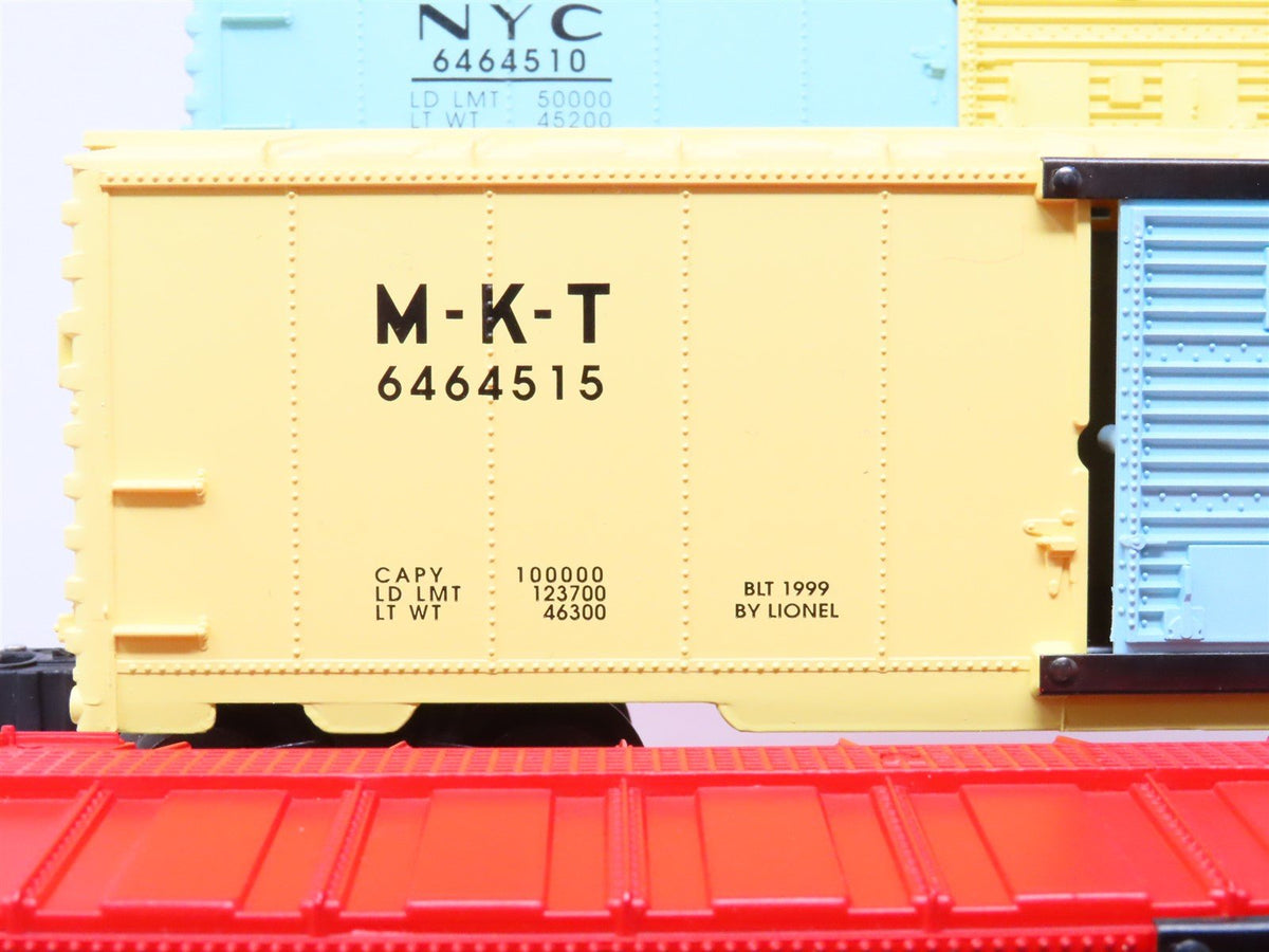 O Gauge 3-Rail Lionel 6464 Series VIII #6-29267 NYC, MKT, M&amp;StL Box Cars 3-Pack