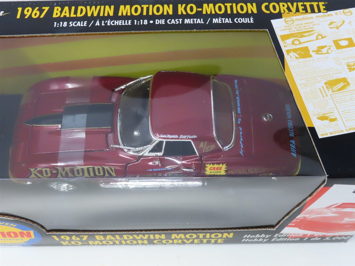 1:18 Scale Ertl American Muscle #36675 1967 Baldwin Motion KO-Motion Corvette