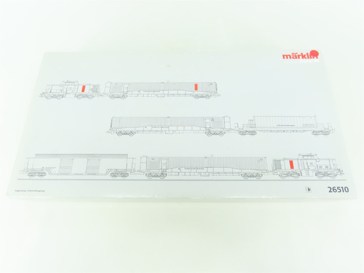 HO 3-Rail Marklin Digital 26510 DB &quot;Tunnel Rescue&quot; Diesel Freight Train Set