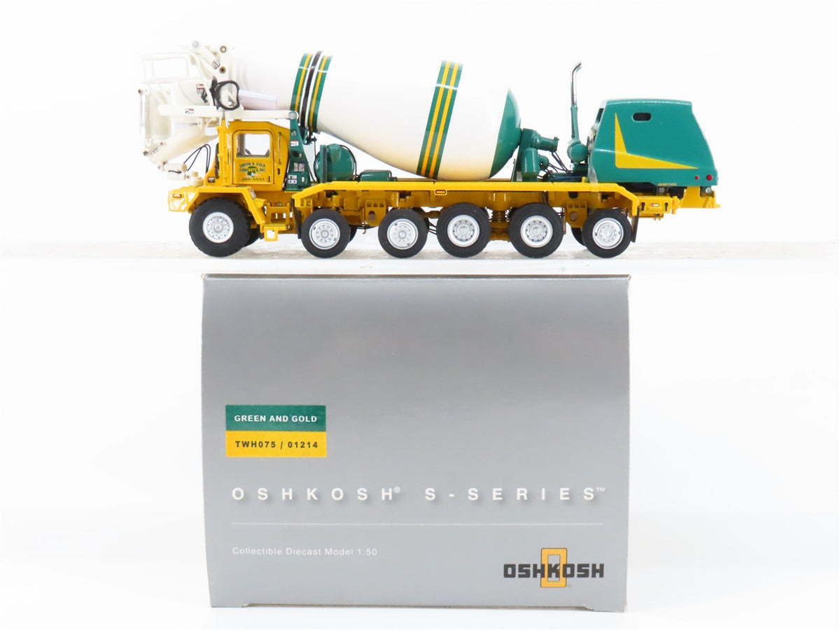 1:50 Scale Oshkosh TWH075/01214 Die-Cast Green &amp; Yeelow S-Series Cement Truck