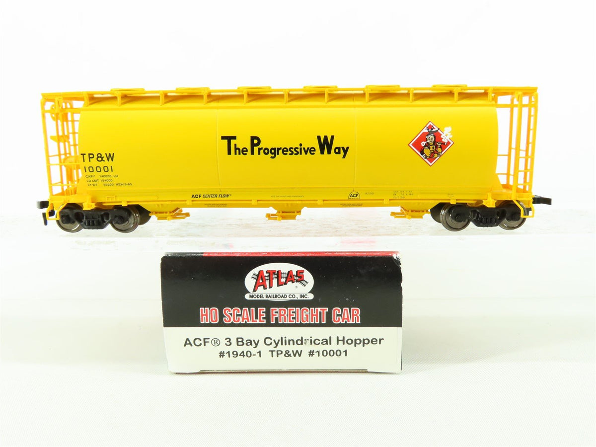 HO Scale Atlas 1940-1 TP&amp;W &quot;The Progressive Way&quot; 3-Bay Cylindrical Hopper #10001