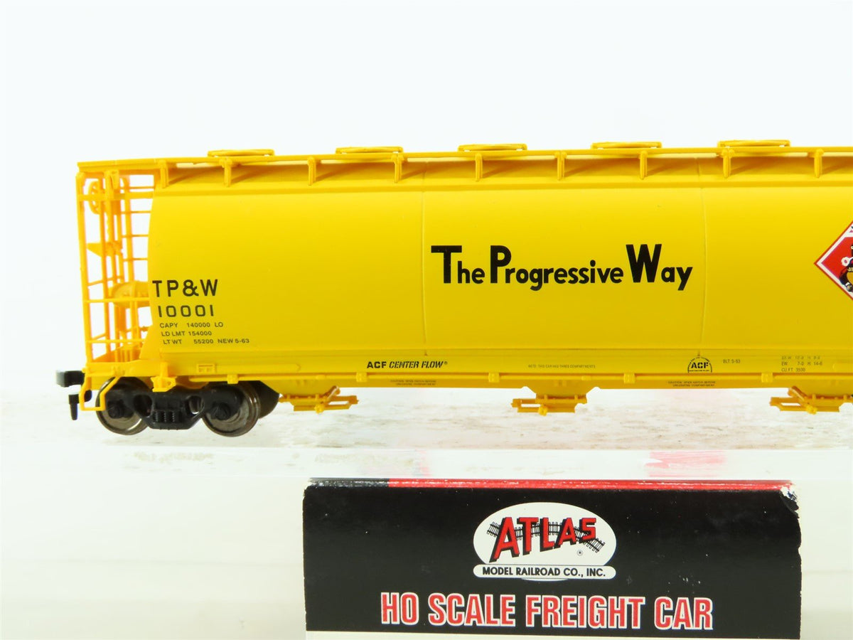 HO Scale Atlas 1940-1 TP&amp;W &quot;The Progressive Way&quot; 3-Bay Cylindrical Hopper #10001