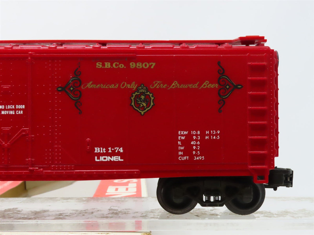 O Gauge 3-Rail Lionel 6-9807 SBC Stroh&#39;s Bohemian Beer Reefer #9807