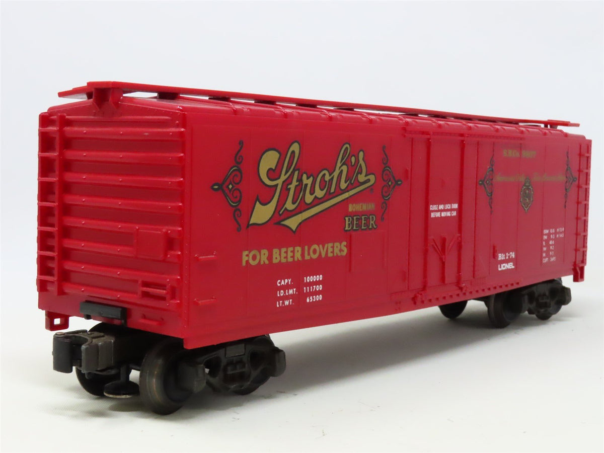 O Gauge 3-Rail Lionel 6-9807 SBC Stroh&#39;s Bohemian Beer Reefer #9807