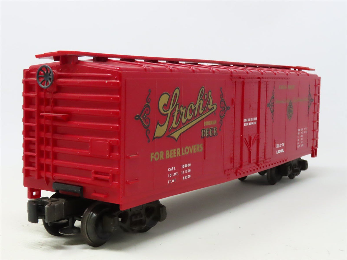 O Gauge 3-Rail Lionel 6-9807 SBC Stroh&#39;s Bohemian Beer Reefer #9807