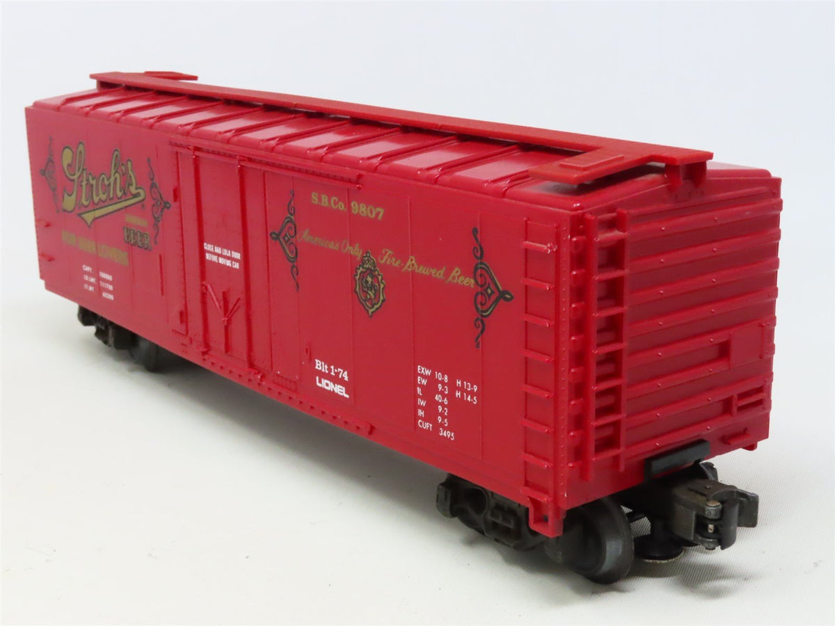 O Gauge 3-Rail Lionel 6-9807 SBC Stroh&#39;s Bohemian Beer Reefer #9807