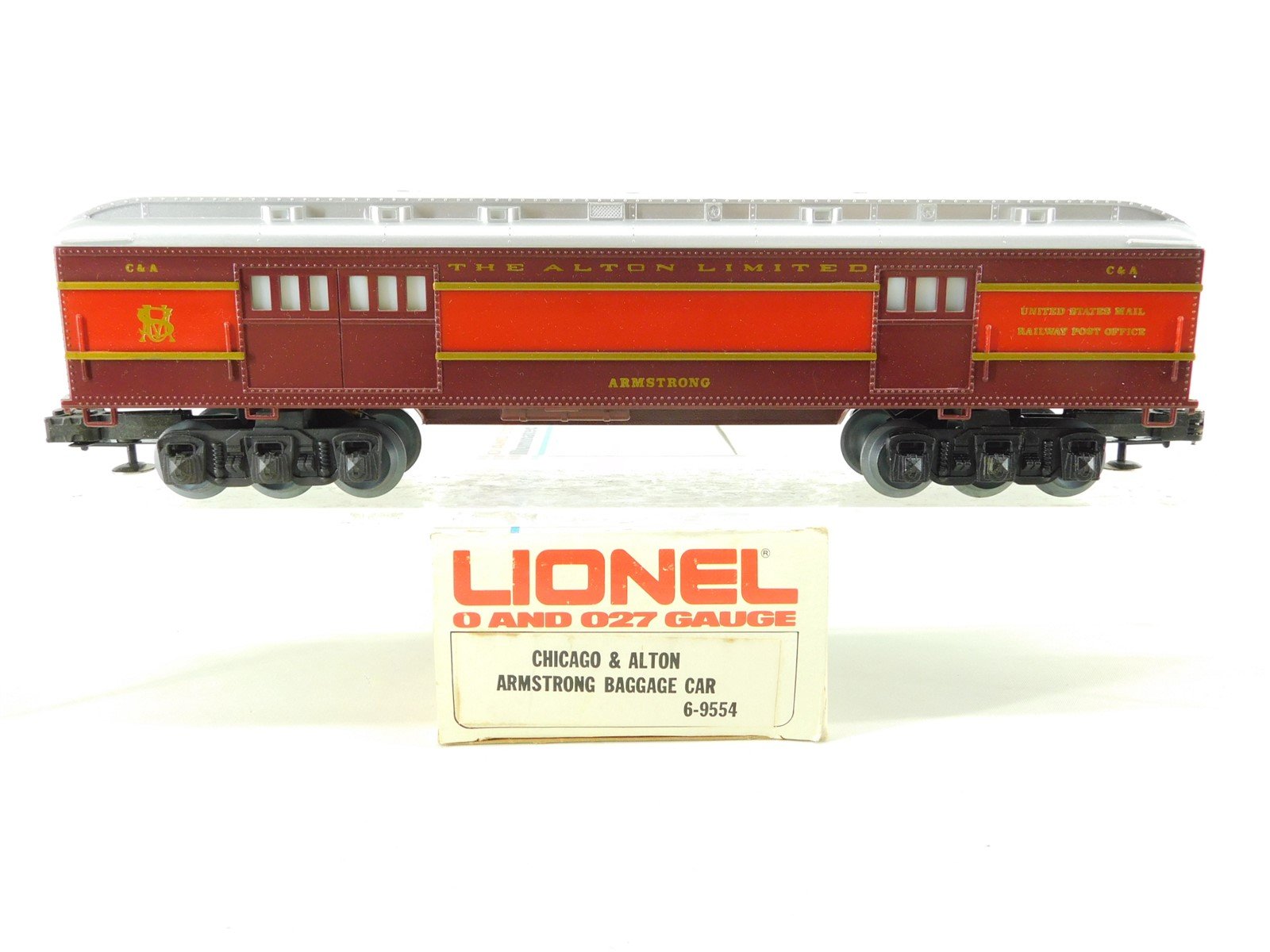 O Gauge 3-Rail Lionel 6-9554 C&A Railway Baggage Passenger Car "Armstrong"