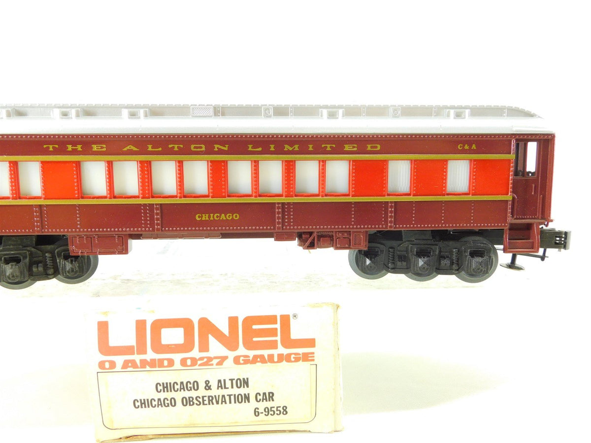 O Gauge 3-Rail Lionel 6-9558 C&amp;A Chicago &amp; Alton Obs Passenger Car &quot;Chicago&quot;