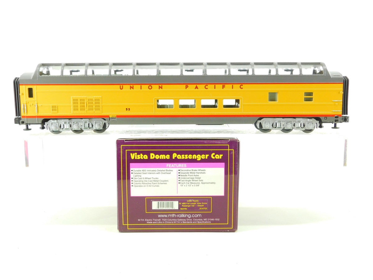 O Gauge 3-Rail MTH 20-6753 UP Union Pacific Vista Dome Passenger Car #55