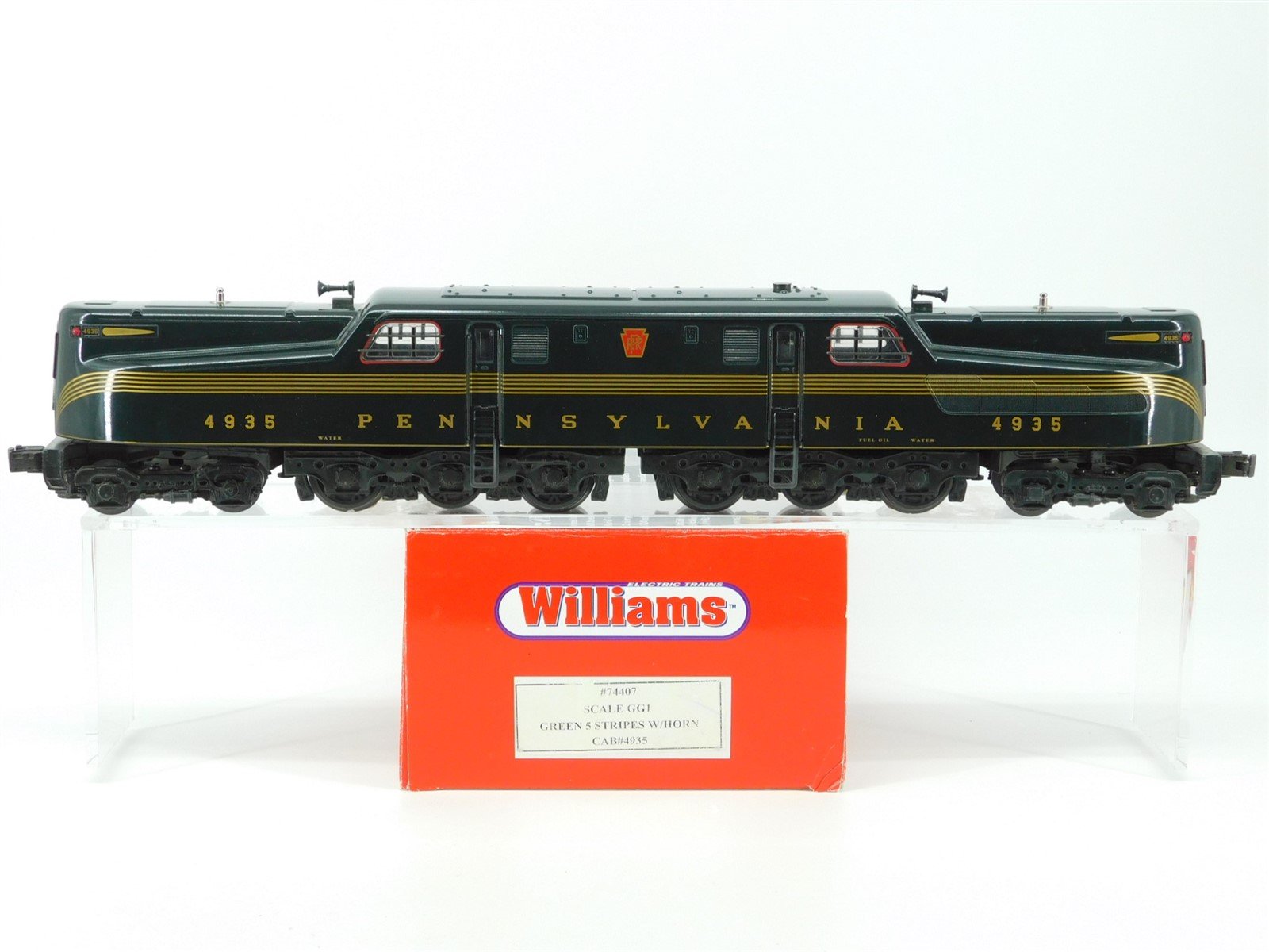 O Gauge 3-Rail Williams 74407 PRR Pennsylvania GG1 Electric Locomotive #4935