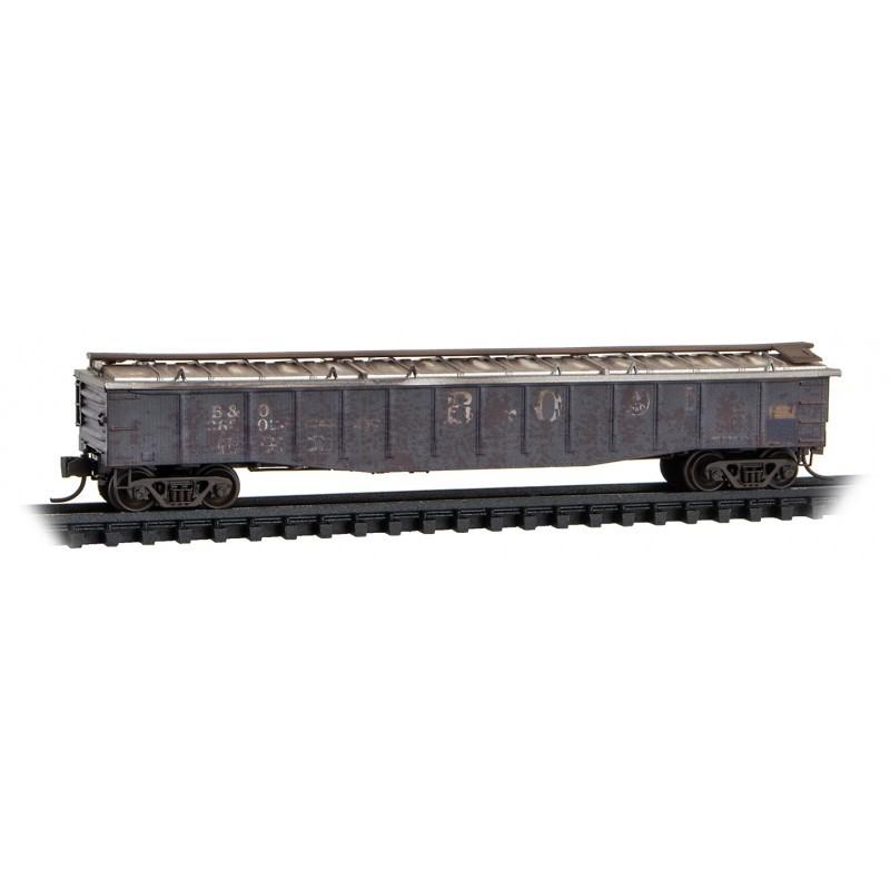 N Scale Micro-Trains MTL 98305069 B&amp;O Covered Gondolas 2-Pack - Weathered