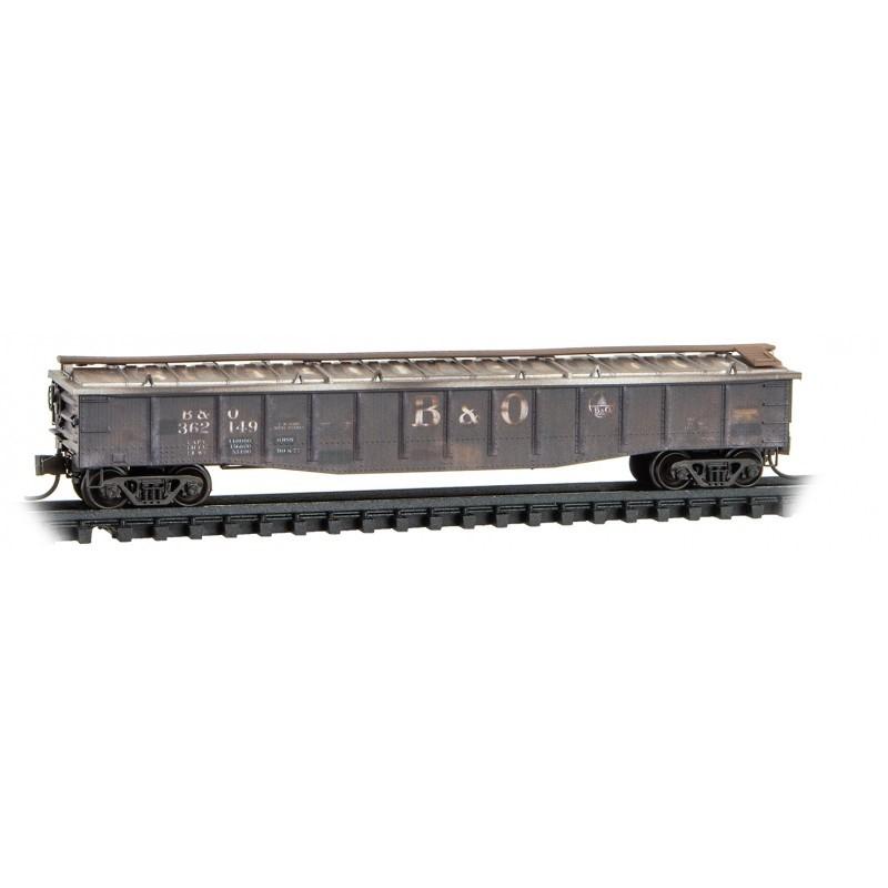 N Scale Micro-Trains MTL 98305069 B&amp;O Covered Gondolas 2-Pack - Weathered