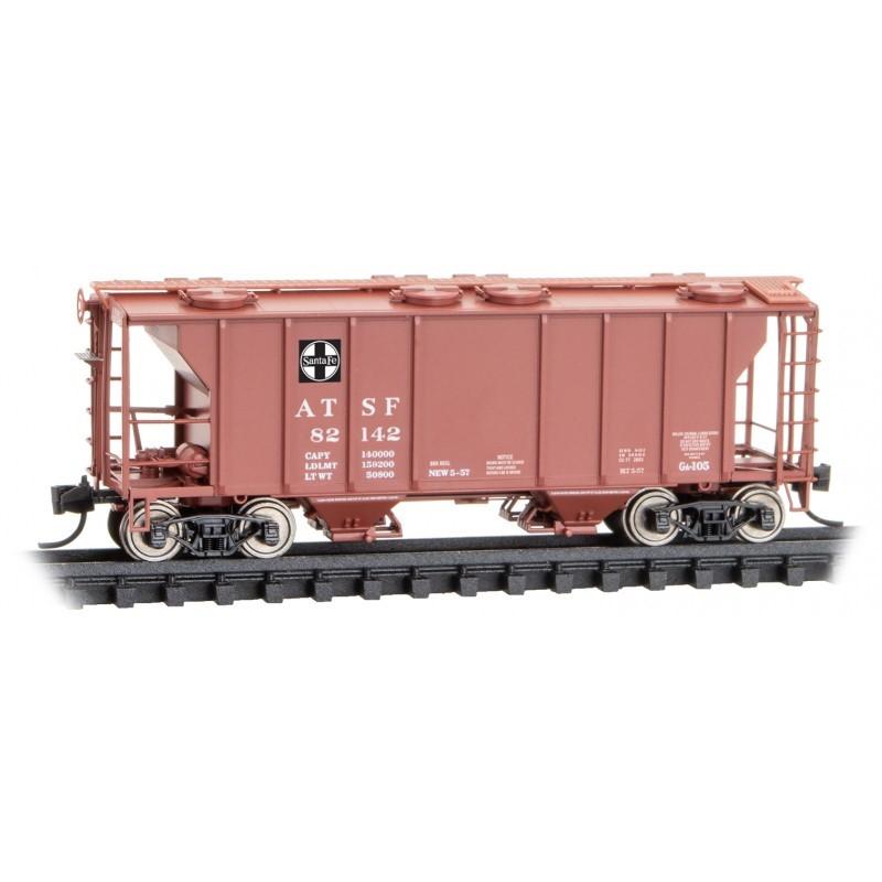 N Scale Micro-Trains MTL 09500052 ATSF Santa Fe 2-Bay Covered Hoper #82142