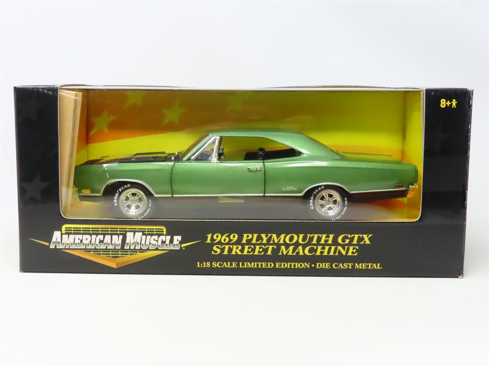1:18 Scale Ertl American Muscle #32520 Green 1969 Plymouth GTX Street Machine