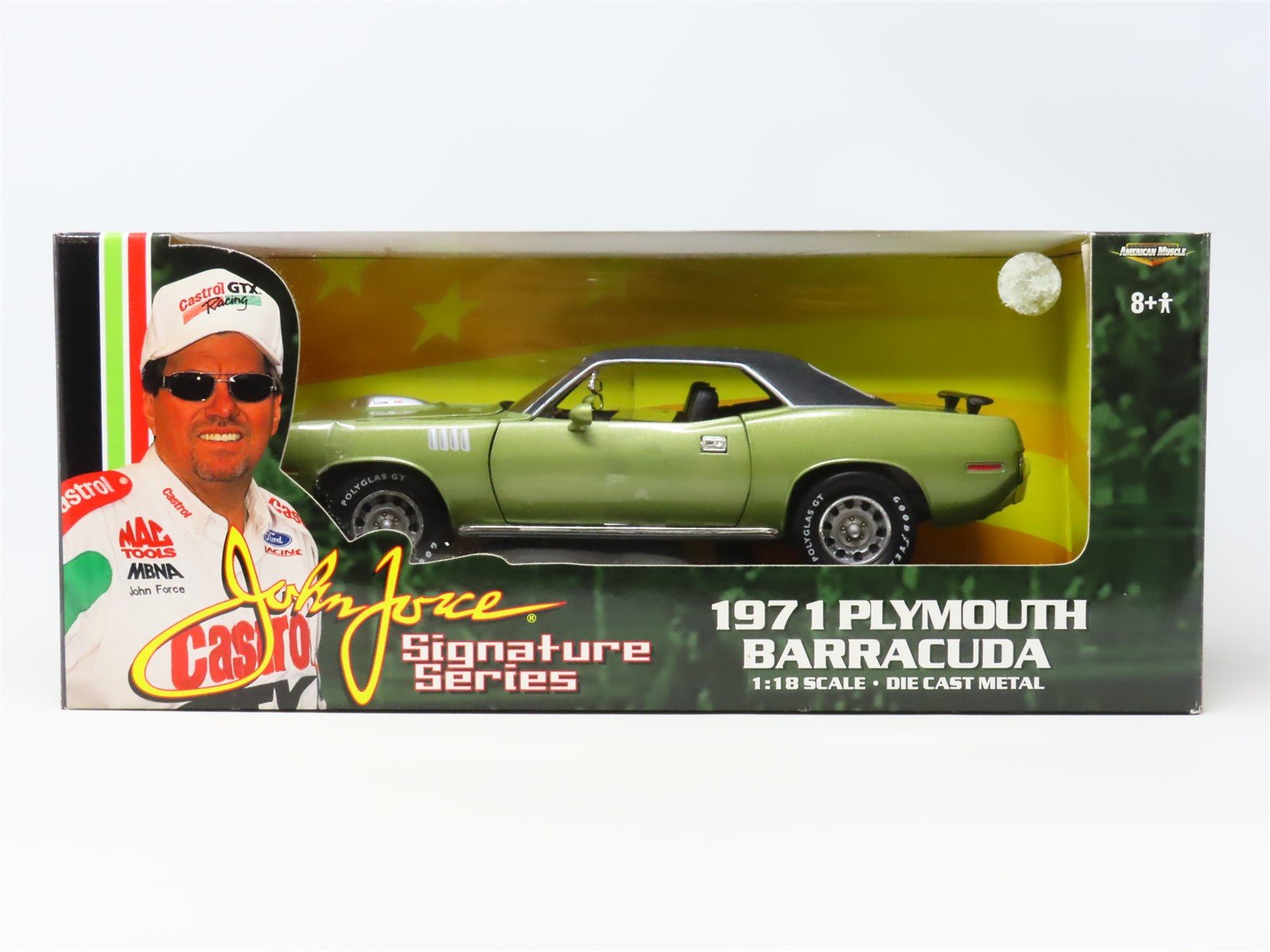 1:18 Ertl RC American Muscle John Force #32895 Diecast 1971 Plymouth Barracuda