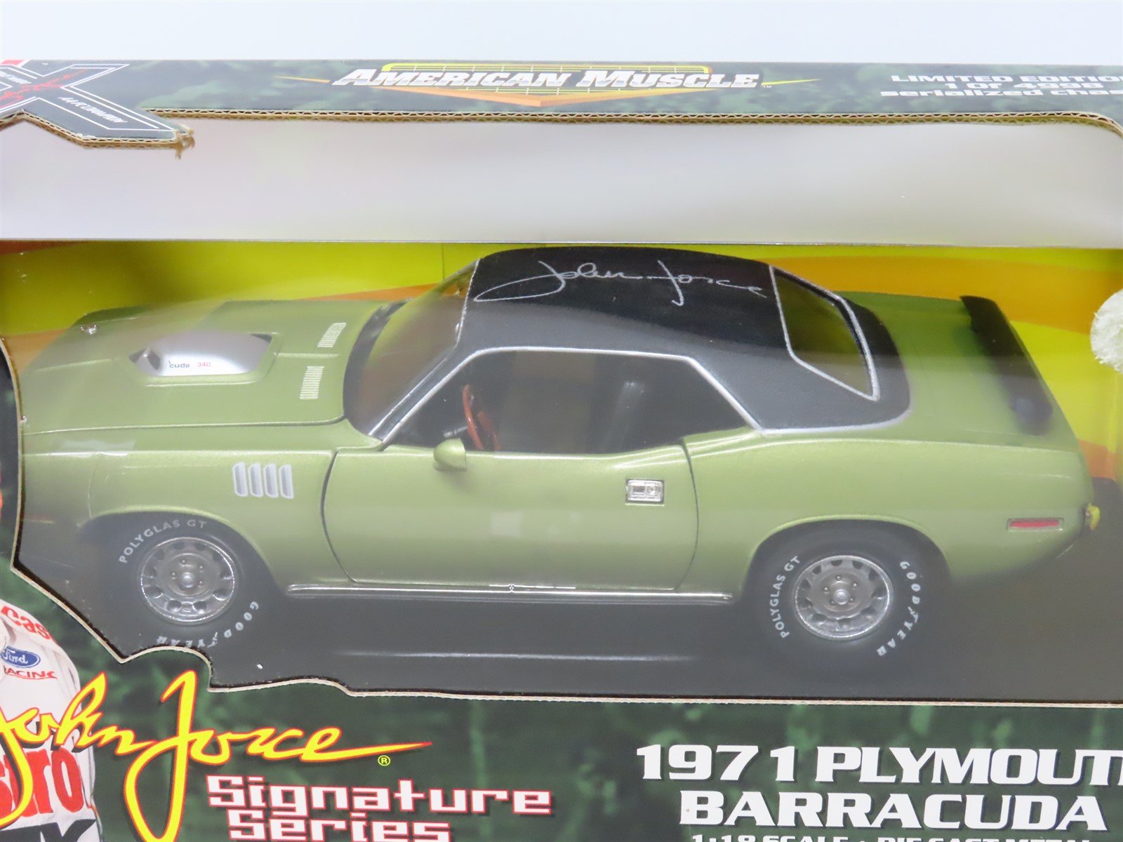 1:18 Ertl RC American Muscle John Force #32895 Diecast 1971 Plymouth B -  Model Train Market